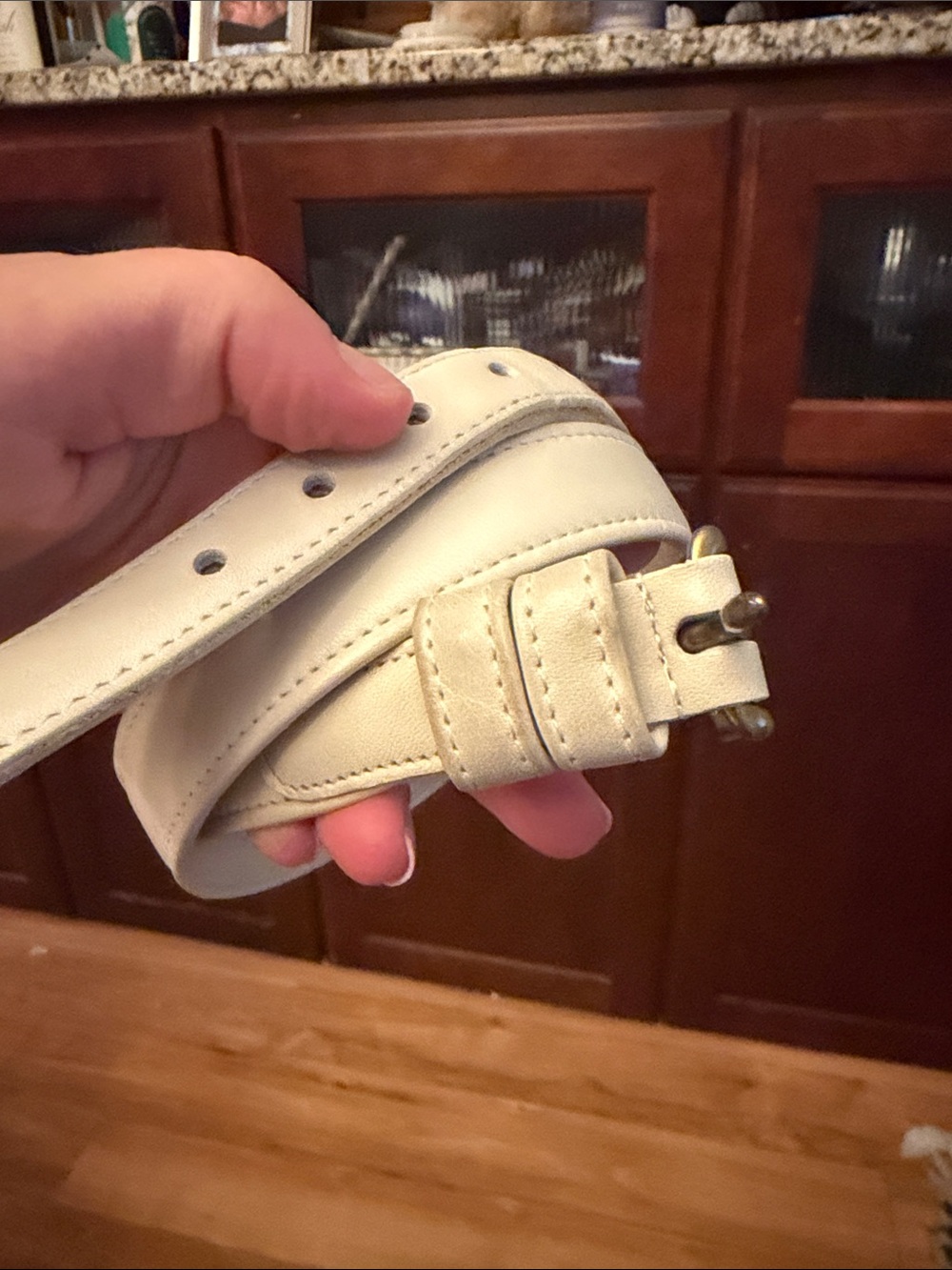 Coach ~Cream Leather Belt - Classic Casual Style XS
